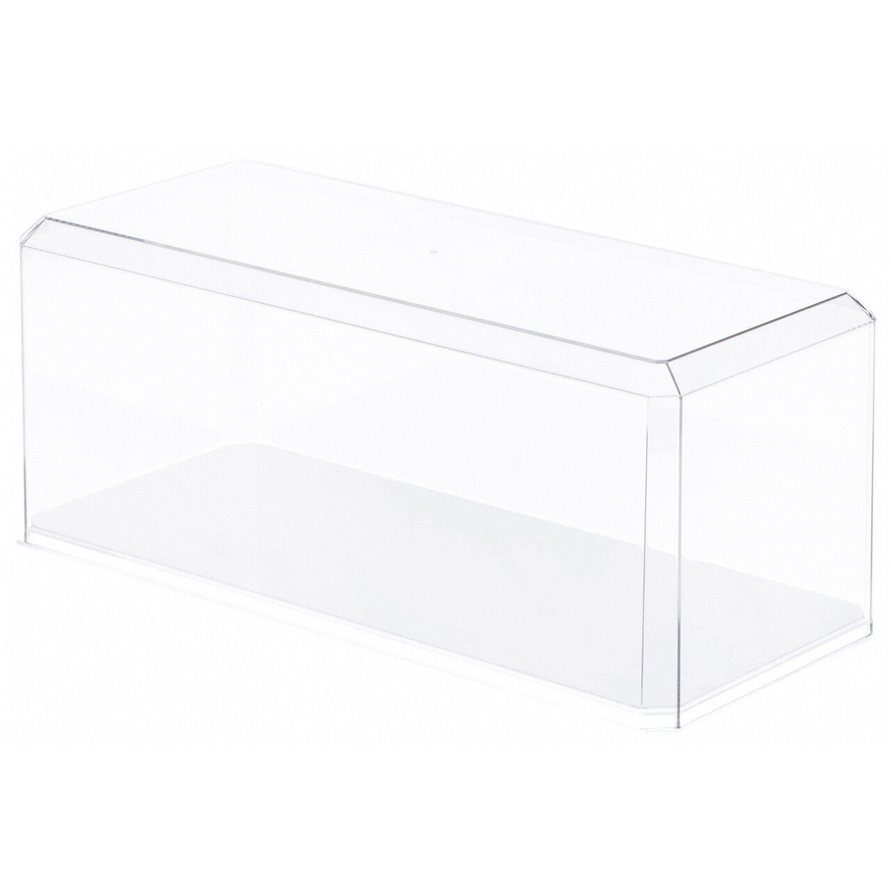 Pioneer Plastics 355CD-UV Clear Plastic Display Case for 1:18 Scale Cars (Mirrored, UV Resistant), 13" W x 5.5" D x 5" H (Mailer Box)